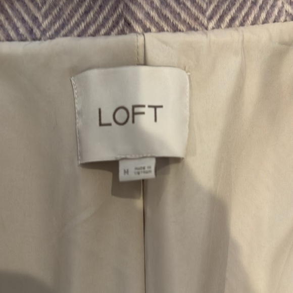 LOFT Herringbone Wool Blend Coat - Picture 2 of 11